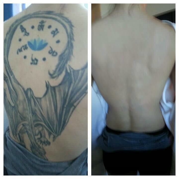 Tattoo Cover Up Before and After with Veil Cover Cream